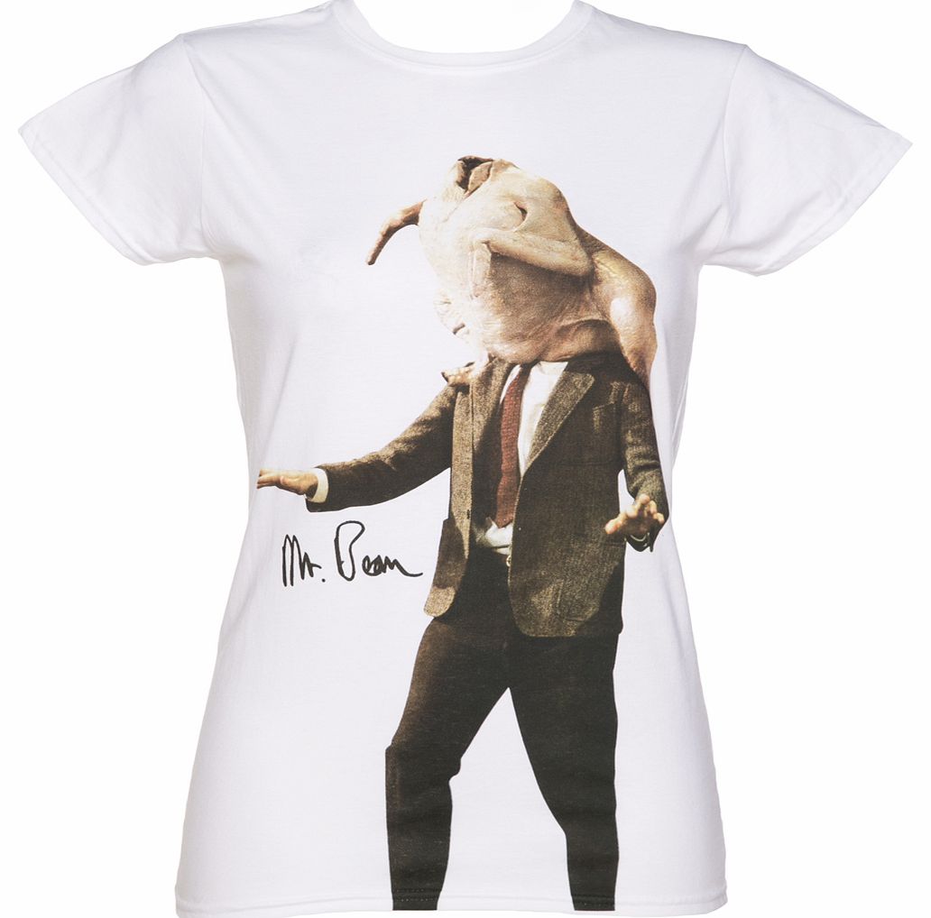 Ladies Merry Christmas Mr Bean T-Shirt