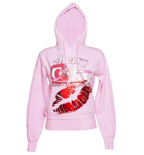 Ladies Pink Coke Kiss Foil Print Heavyweight