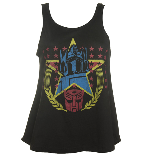 Ladies Transformers Optimus Prime Stars Swing Vest