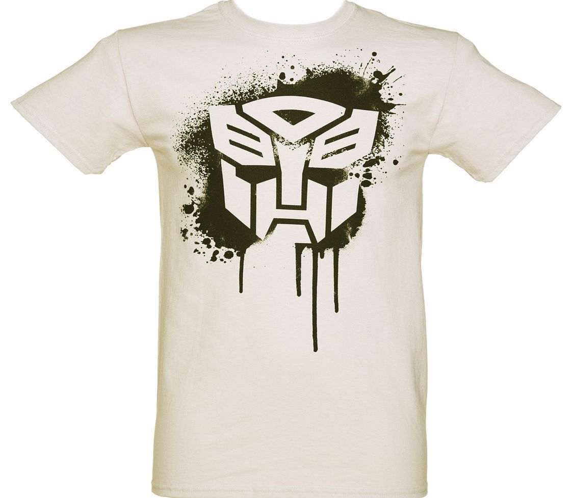 Mens Autobot Transformers Stencil Heavyweight