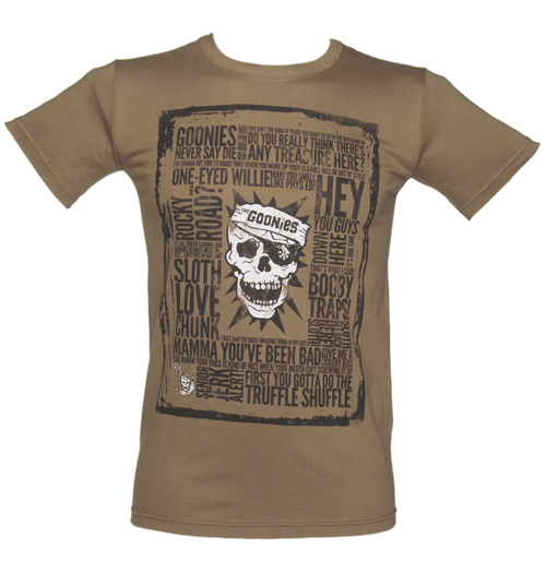 Mens Brown Goonies Quotes T-Shirt