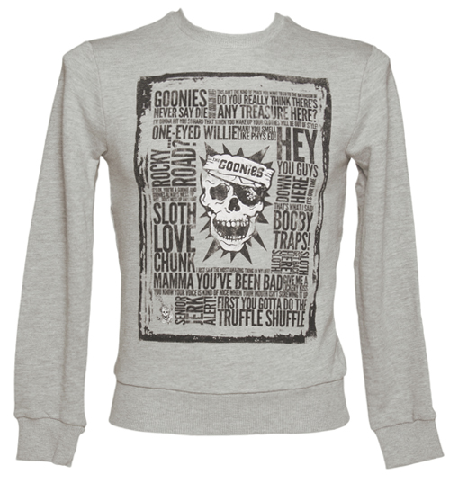 Mens Grey Goonies Quotes Sweater