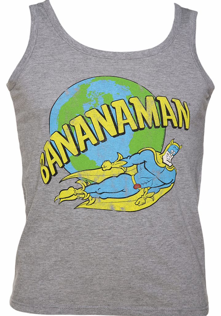 Mens Grey Retro Bananaman Vest