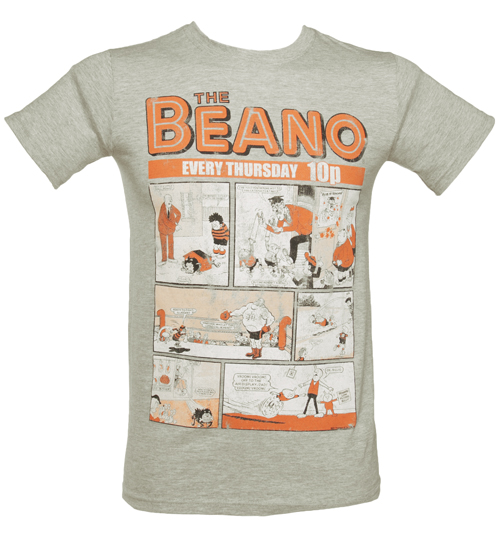 Mens Sport Grey Vintage Beano Comic Cover