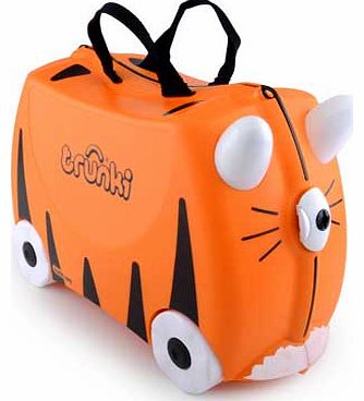 Tipu Tiger Ride-On Suitcase - Black/Orange