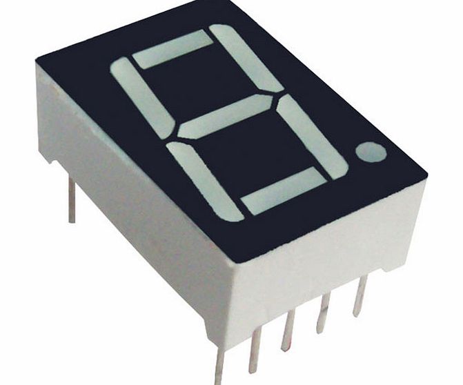 14.2mm Red Seven Segment Display Anode 100mcd