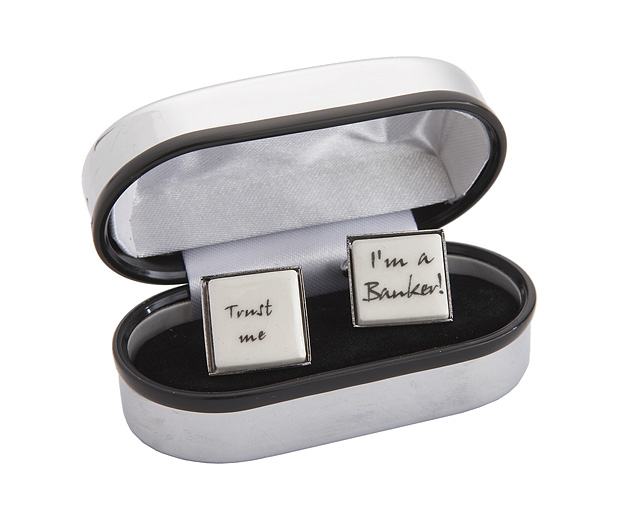 trust Me Im A Banker Cufflinks