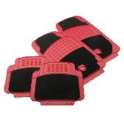 Car Mat 4 Set Black/Red