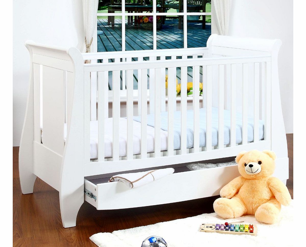 Lucas White Sleigh Cot