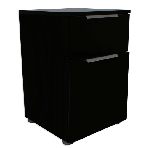 Billi Black High Gloss Bedside Table