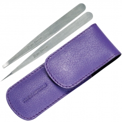 PETITE TWEEZE SET IN LEATHER CASE -