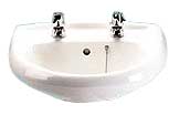 Advent Washbasin 51cm 2 Taphole