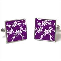 Tyler and Tyler Purple Franklin Cufflinks by