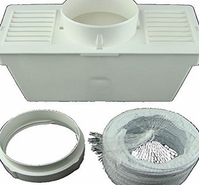 AEG, Ariston, Beko, Bendix, Blomberg, Bosch, Cannon and Creda Universal Tumble Dryer CONDENSER VENT KIT Box With Hose