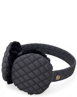 Diamond Quilted Earmuff Black