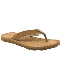 Female Tasmina Suede Upper Toepost Sandals in Tan