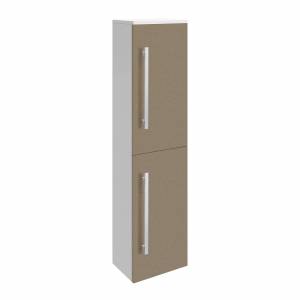 Design Gloss Caramel Tall Wall Mounted Cupboard