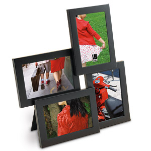 Lira Black Four Multi Photo Frame