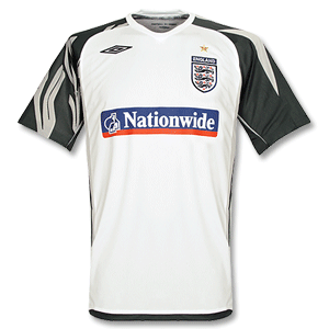 07-08 England Ultimate Training Jersey - White/Dark Grey/Light Grey