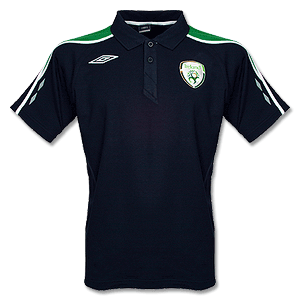 08-09 Ireland Bench Polo Shirt - Navy/Green/White