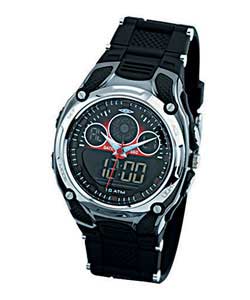 Gents Black Strap Ana-Digi Chronograph Watch