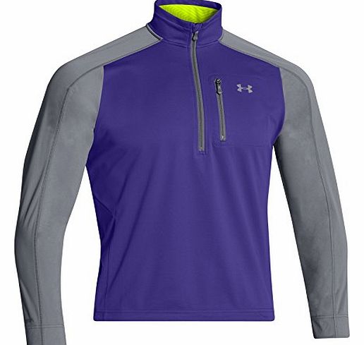 2014 Mens UA Elements 1/2 Zip Golf Pullover - Pluto - XL