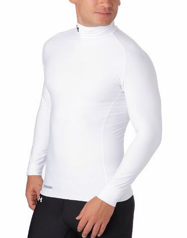 Under Armour ColdGear Compression Evo Mock Mens Longsleeve - White, XXL