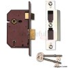 65mm Satin Chrome 5 Lever Sashlock With 2