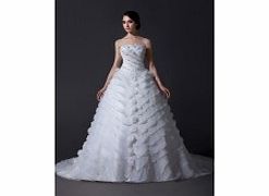 Elegant Organza Satin Wedding Dresses