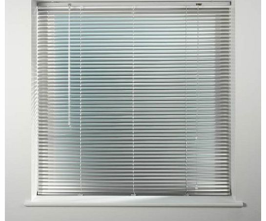 Universal Metal 25mm Aluminium Venetian Blind, Silver, W150 x D160cm