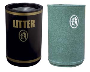 open top litter bins