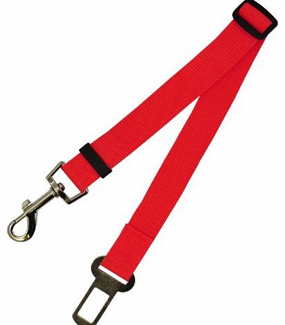 Red Adjustable Dog Pet Car Safety Seat Belt Harness Restraint Lead Leash Travel Clip