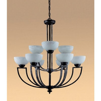 Traditional and stylish hanging pendant light fitting in a black and silver finish with white marble