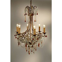 This is an attractive cream chandelier with 