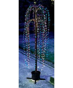 Brown bare stem indoor/outdoor tree with 10m outdoor cable and indoor use adaptor 12v 1.8A bulb 12v