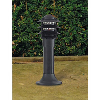 Stylish black bollard in cast aluminium. This fitting is IP44 rated. Height - 45cm Diameter - 19cmBu