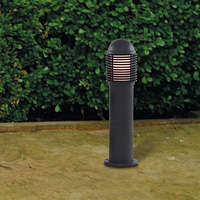 Stylish black bollard in cast aluminium. This fitting is IP44 rated. Height - 45cm Diameter - 16cmBu