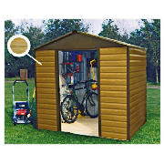 Unbranded 10x6 Woodgrain Effect Metal Shed