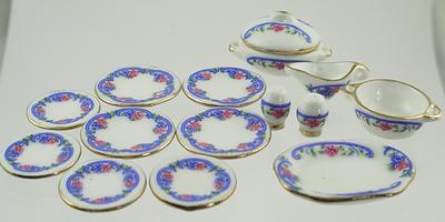 1:12 Scale Blue- White & Pink Pattern China