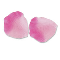 200 pink fabric petals