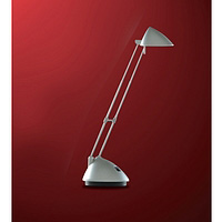 Halogen desk lamp finished in matt silver. Height - 50cm Diameter - 8cmBulb type - 12v G4 capsule Bu