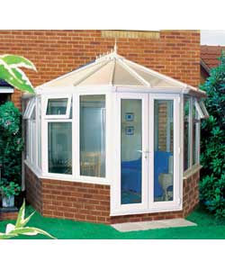 3.21m x 2.88m 4 Vent Victorian Dwarf Wall Conservatory