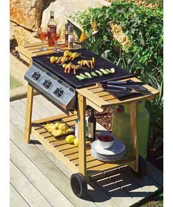 3 Burner Flatbed Trolley BBQ