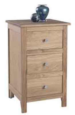 3 Drawer Oak Bedside