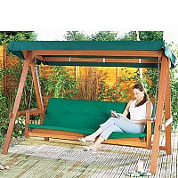 4 Man Wooden Hammock / Day Bed with cushion mattress