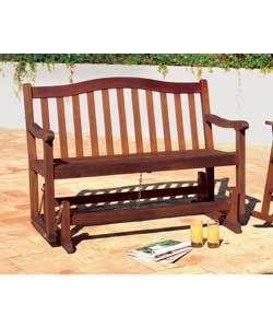 4ft Hardwood Rocking Garden Bench