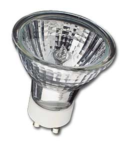 50W GU10 Mains Halogen Bulbs - Pack of 2