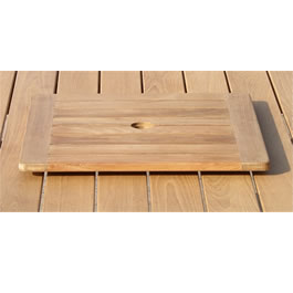 60cm Square Teak Lazy Susan