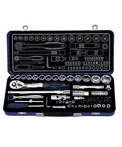 14 x 1/2in Dr. metric.Sockets:14, 15, 16, 17, 18, 19, 20, 21, 22, 23, 24, 27, 30 and 32mm.2 x 1/2in 