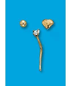 9ct Gold Nose Studs - Set of 3